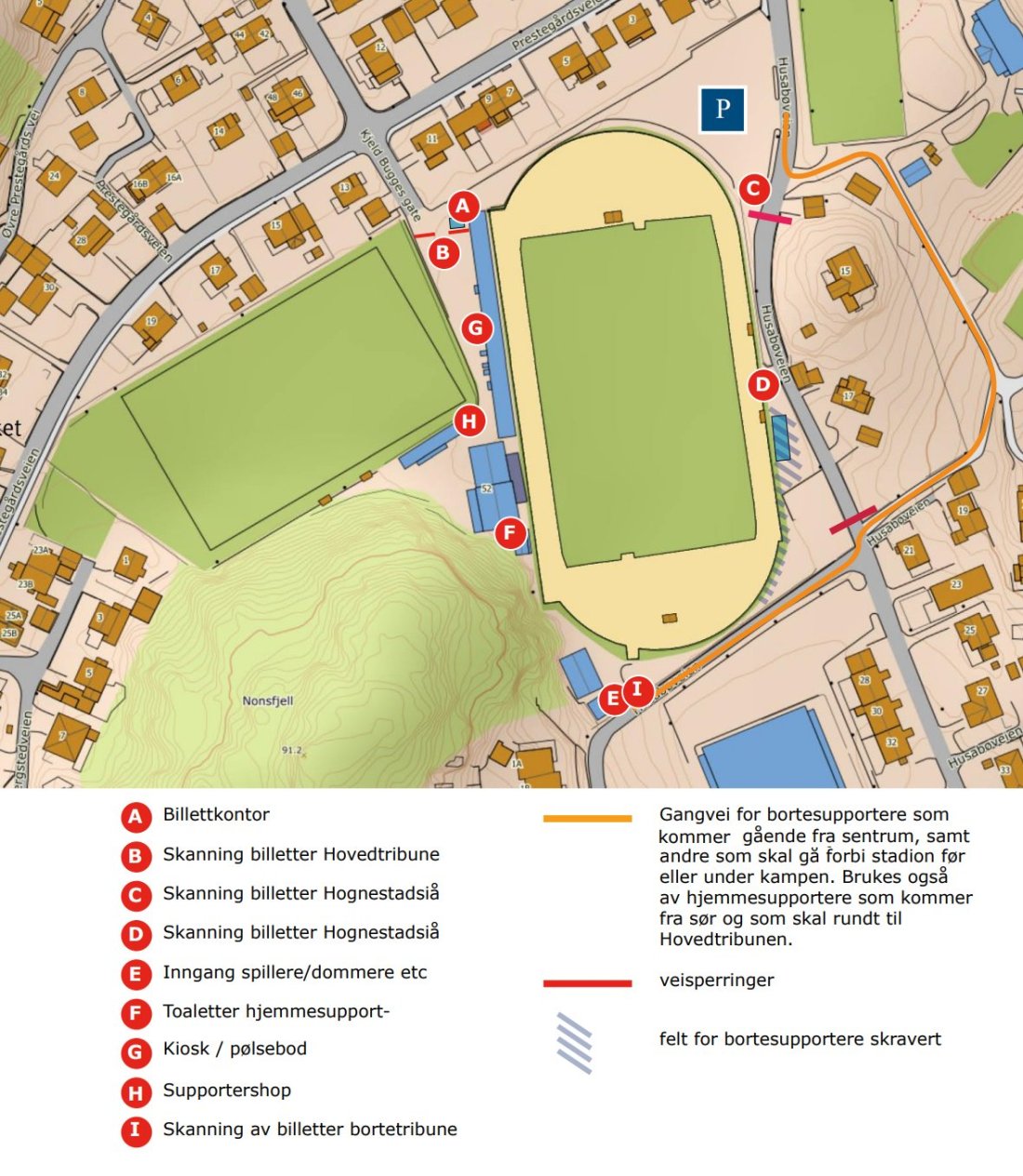 bg parken oversiktskart bortesupportere inngang ved hallen.jpg